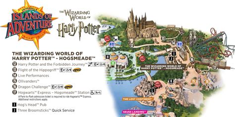 Universal's Islands of Adventure: Hogsmeade (Map) | Theme park map ...