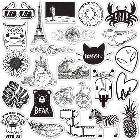 Buy Black and White VSCO Stickers for Laptop Black and White VSCO ...