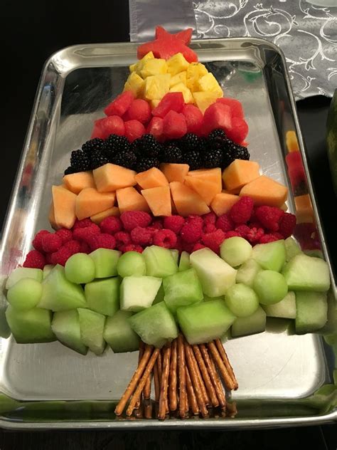 Christmas Tree Fruit Arrangement