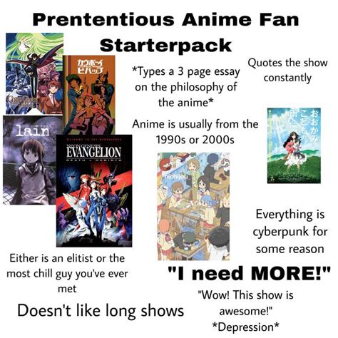 Pretentious anime fan starterpack | /r/starterpacks | Starter Packs ...