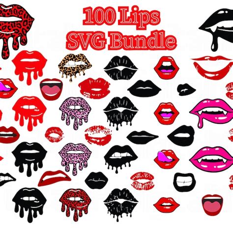 Drip Lips Svg - Etsy