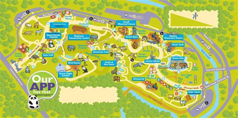 Dc zoo map - Washington zoo map (District of Columbia - USA)