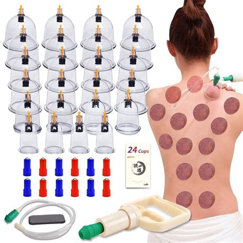 Buy Cupping Therapy Set, 24 Massage Cups Cupping Set with Pump Vacuum ...