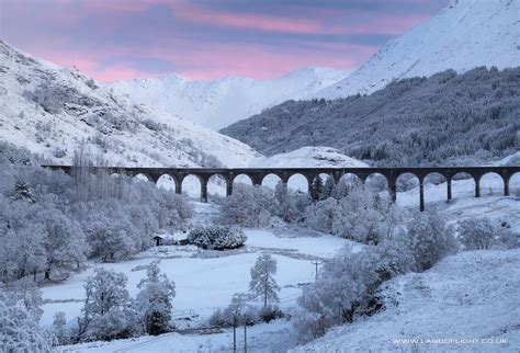 Snowfall near Glenfinnan Viaduct, Scotland. Land of Light Photography ...