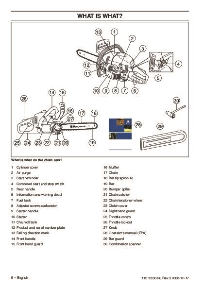 Husqvarna 435 435e 440e Chainsaw Owners Manual, 2001,2002,2003,2004 ...