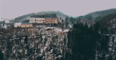 Aerial view of Vianden Ancient Castle in Luxembourg 21829407 Stock ...