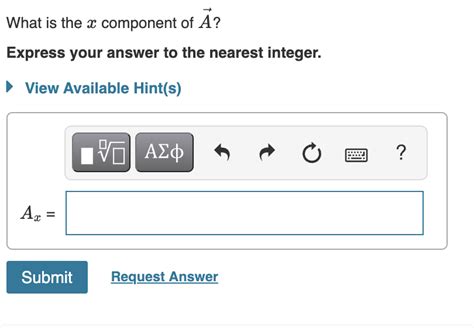 Solved What is the x component of A ? Express your answer to | Chegg.com