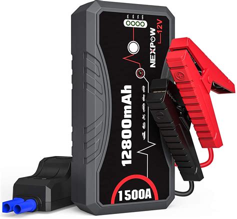 NEXPOW Car Battery Starter Q10S, 1500A Peak 12800mAh 12V Car Jump ...