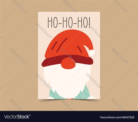 Merry christmas cards in cute flat style with Vector Image