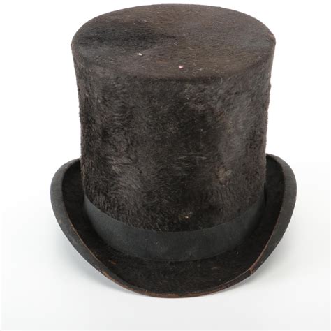 Victorian Era Beaver Fur Felt D'Orsay Style Top Hat | EBTH