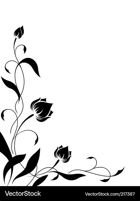 Flower border pattern Royalty Free Vector Image