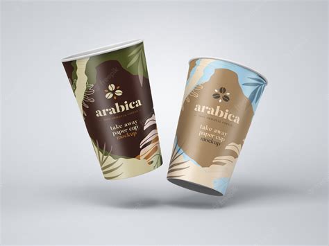 Premium PSD | Take away paper coffee cup mockup