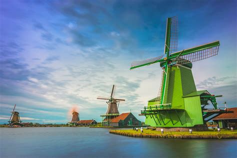 Dutch Windmills Royalty-Free Stock Photo