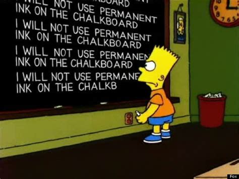 24 Bart Chalkboards For The 24th Anniversary Of 'The Simpsons ...