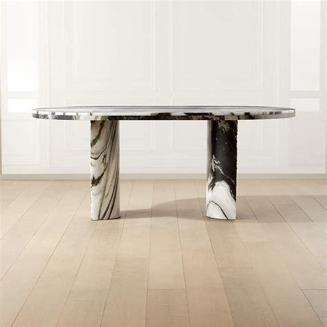 Julius 72" Oval Marble Dining Table + Reviews | CB2 Canada