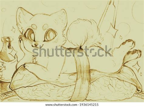 Cute Cartoon Illustration Small Anthropomorphic Dog Stock Illustration ...