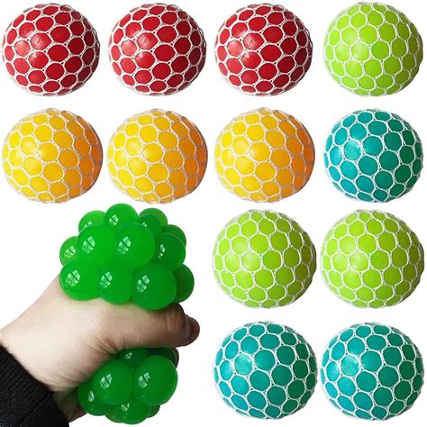 1 Pack Squish Stress Ball Grape Ball Mesh Anti-Stress Ball Toys Squeeze ...