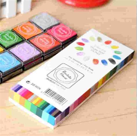 Ink Stamp Pad-20 colors | Dye Ink Pad | Clear Stamp - Crafteroof