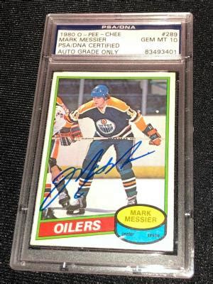 Mark Messier Signed 1980 O-pee-chee Rookie Card #289 Psa/dna Rc Gem Mt ...