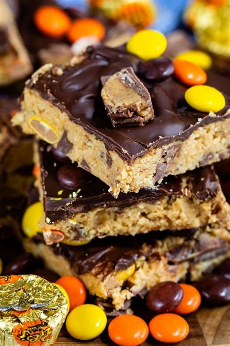 No Bake Reese's Peanut Butter Bars - Crazy for Crust