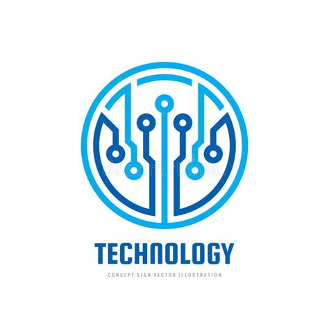 Electronic Technology - Vector Logo Design. Digital Chip Sign. Network ...