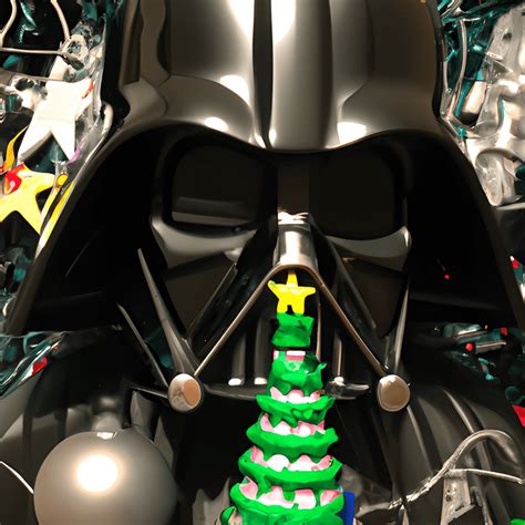 Darth Vader and Christmas Tree Graphic · Creative Fabrica