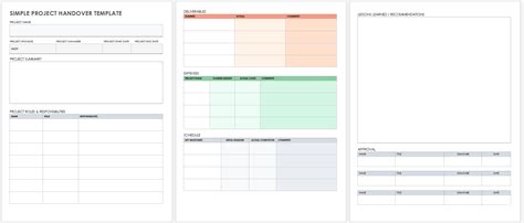 Free Project Handover Templates | Smartsheet