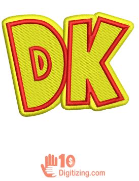 Donkey kong Logo Embroidery Design | Donkey kong Video Game Embroidery ...