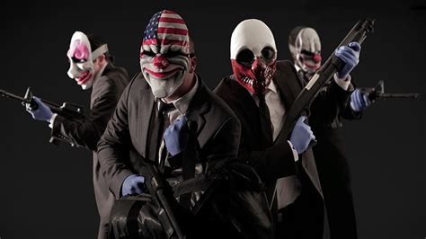 HD wallpaper: money, dollars, mask, machines, clowns, PAYDAY The Heist ...