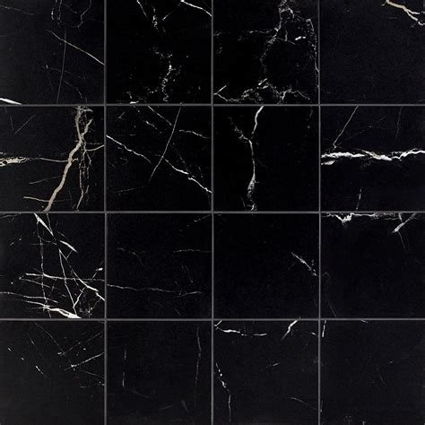 Marble Tech Port Laurent 6x6 Matte Nero Marquina Look Porcelain Tile ...