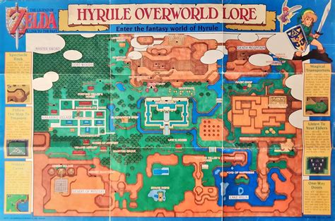 Legend of Zelda Link to the Past Hyrule Overworld/Dungeon Map