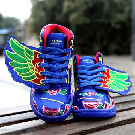 Super Cool Embroidery Wings Flower Boys&Girls Children Shoes Kids 2014 ...