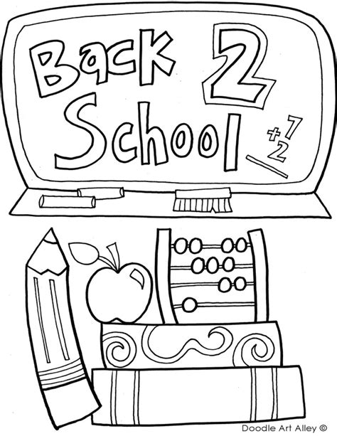 Back to School Coloring Pages & Printables - CLASSROOM DOODLES