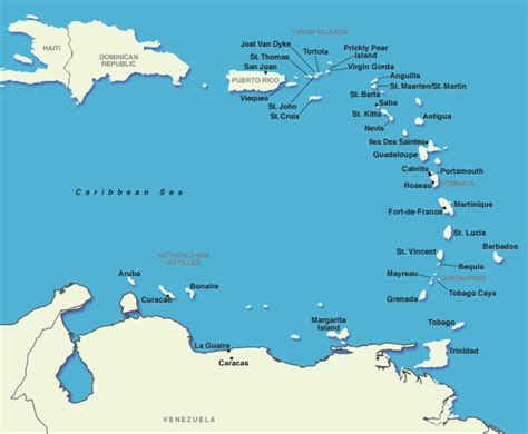 Southern Caribbean Cruises: Map