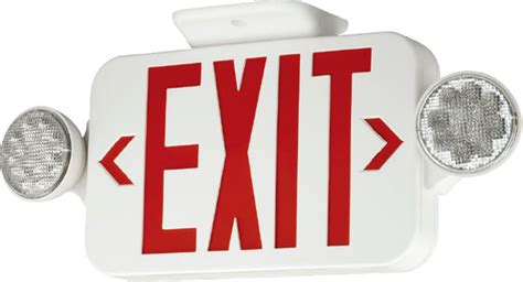 LED combo RED Exit Sign with emergency lights UL924 5 Yr Warranty ...