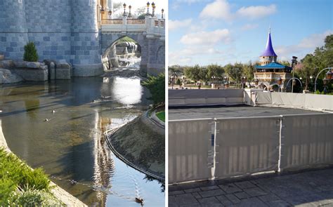 PHOTOS: Cinderella Castle Moat Continues to Drain, Stage Prepared in ...