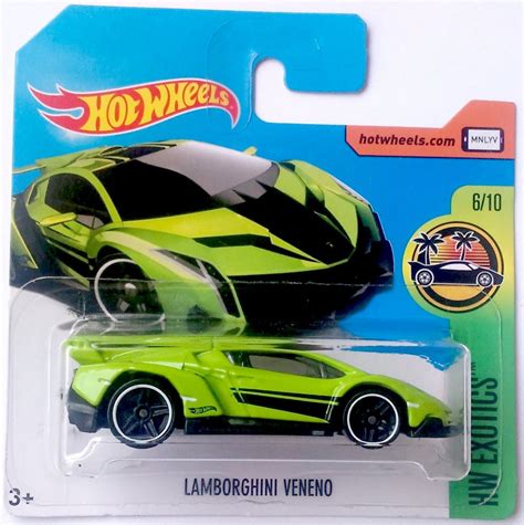 Lamborghini Veneno #165 * Green * 2017 Hot Wheels Short Card