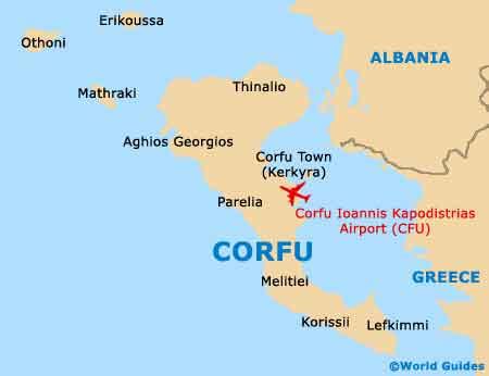 Map of Corfu Airport Ioannis Kapodistrias (CFU): Orientation and Maps ...