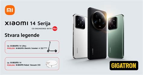 Xiaomi 14 i Xiaomi 14 Ultra mobilni telefoni + pokloni | Gigatron