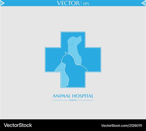 Animal hospital logo Royalty Free Vector Image