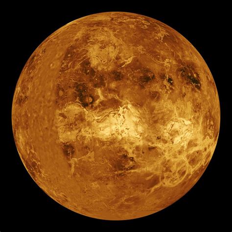 Space Images | Venus - Computer Simulated Global View Centered at 90 ...