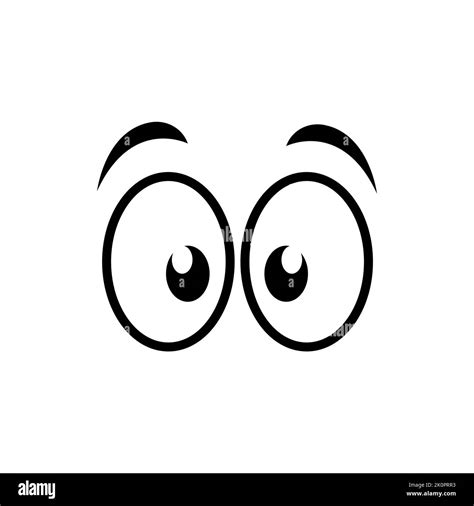 Cartoon eyes. thoughtful Vector illustration graphic Stock Vector Image ...