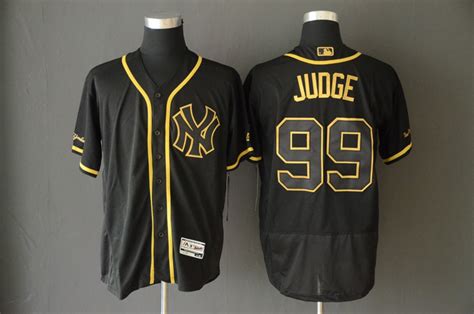 Yankees 99 Aaron Judge Black Gold Flexbase Jersey