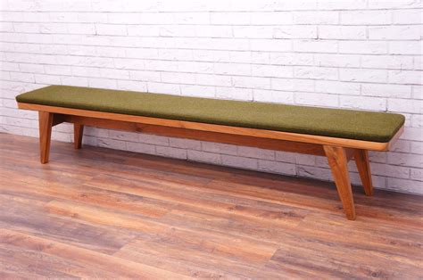 Wooden Low Upholstered Bench - Office Resale