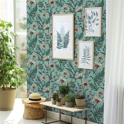 Wild Meadow Blue Floral Wallpaper | Fine Decor | FD43338 – Nobletts ...