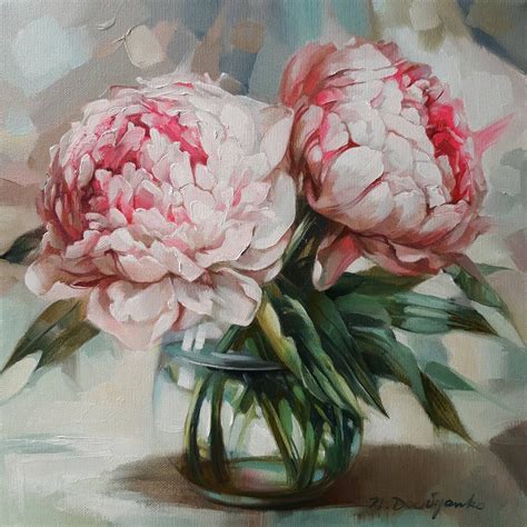 Peony flowers painting original art on canvas Oil painting | Etsy in ...