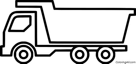 Dump Truck Outline Coloring Page - ColoringAll