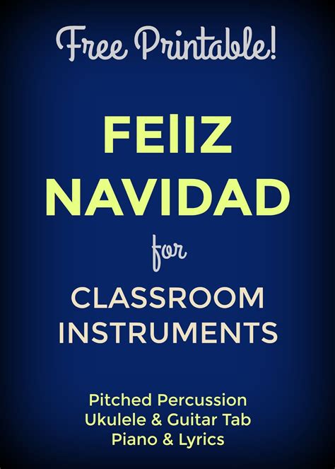 Feliz Navidad Key of C for Classroom Instruments - Bernadette Teaches Music