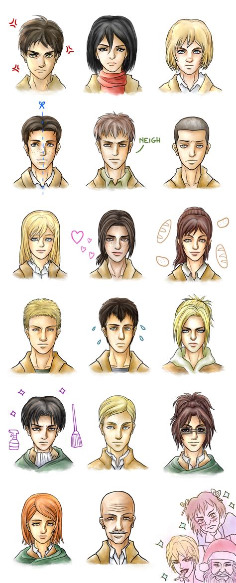 Attack on Titan characters by Asenath23 on DeviantArt