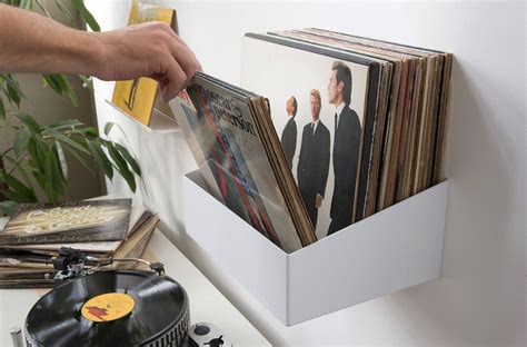 Show off your records with this wall-mounted record shelf